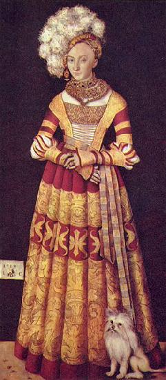 Lucas Cranach Portrat der Herzogin Katharina von Mecklenburg Sweden oil painting art
